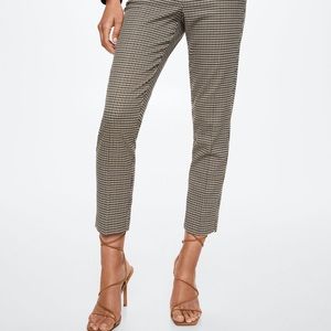 Calvin Klein Plaid Pants cropped skinny leggings academia gingham Houndstooth